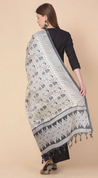 Mayawye Women's Art Silk Printed Dupatta (Multicolored, Length: 2.25 to 2.50 Mtr)
