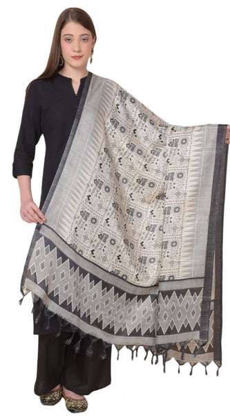 Mayawye Women's Art Silk Printed Dupatta (Multicolored, Length: 2.25 to 2.50 Mtr)