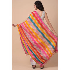Mayawye Women's Chanderi Printed Dupatta (Multicolor, Length: 2.25 to 2.50 Mtr)
