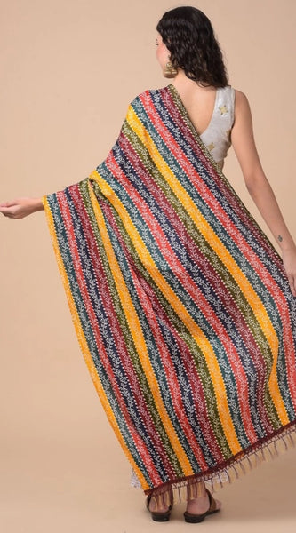 Mayawye Women's Chanderi Printed Dupatta (Multicolor, Length: 2.25 to 2.50 Mtr)