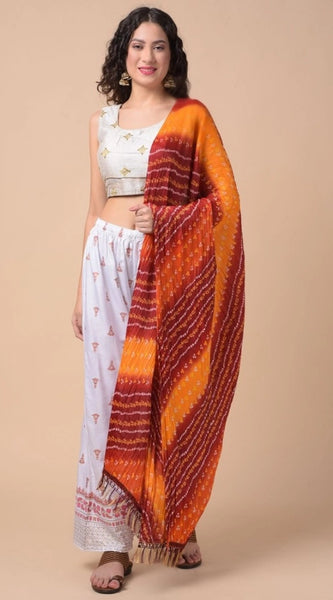 Mayawye Women's Chanderi Printed Dupatta (Multicolor, Length: 2.25 to 2.50 Mtr)