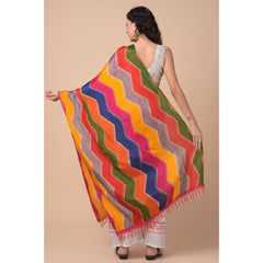 Mayawye Women's Chanderi Printed Dupatta (Multicolor, Length: 2.25 to 2.50 Mtr)
