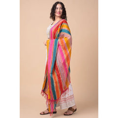 Mayawye Women's Chanderi Printed Dupatta (Multicolor, Length: 2.25 to 2.50 Mtr)