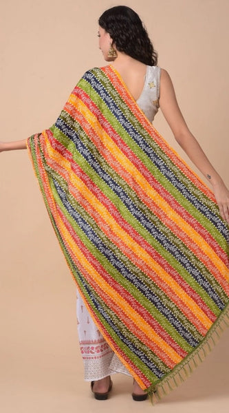 Mayawye Women's Chanderi Printed Dupatta (Multicolor, Length: 2.25 to 2.50 Mtr)