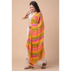 Mayawye Women's Chanderi Printed Dupatta (Multicolor, Length: 2.25 to 2.50 Mtr)