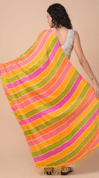 Mayawye Women's Chanderi Printed Dupatta (Multicolor, Length: 2.25 to 2.50 Mtr)