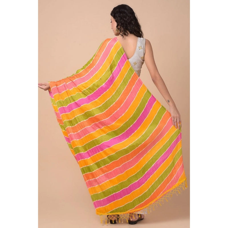 Mayawye Women's Chanderi Printed Dupatta (Multicolor, Length: 2.25 to 2.50 Mtr)