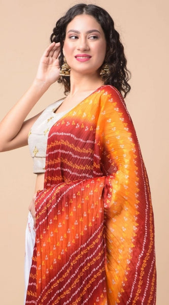 Mayawye Women's Chanderi Printed Dupatta (Multicolor, Length: 2.25 to 2.50 Mtr)