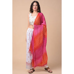 Mayawye Women's Chanderi Printed Dupatta (Multicolor, Length: 2.25 to 2.50 Mtr)