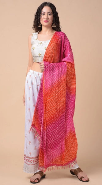 Mayawye Women's Chanderi Printed Dupatta (Multicolor, Length: 2.25 to 2.50 Mtr)