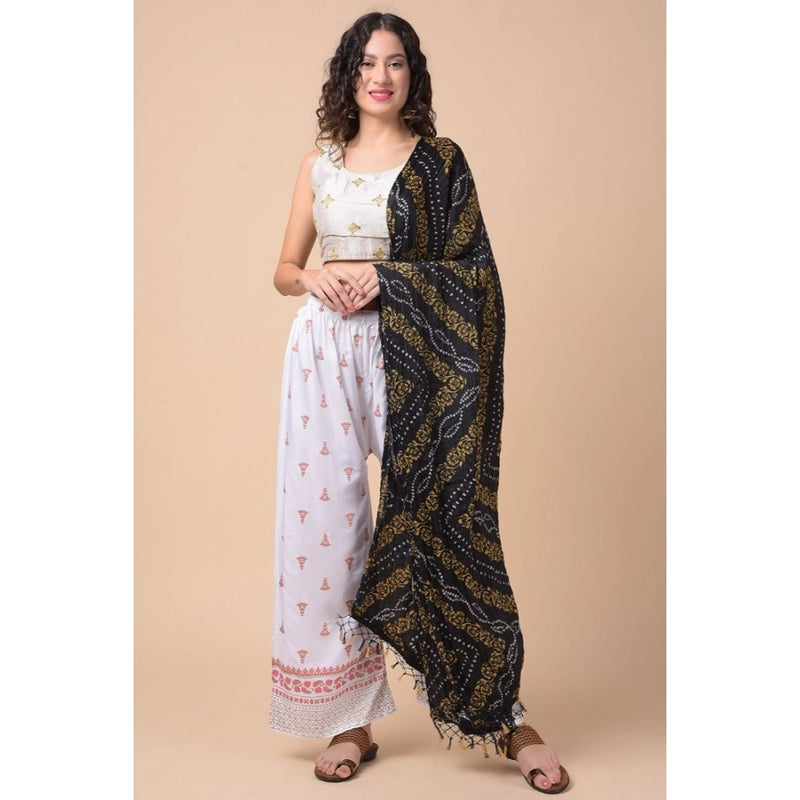 Mayawye Women's Chanderi Printed Dupatta (Multicolor, Length: 2.25 to 2.50 Mtr)
