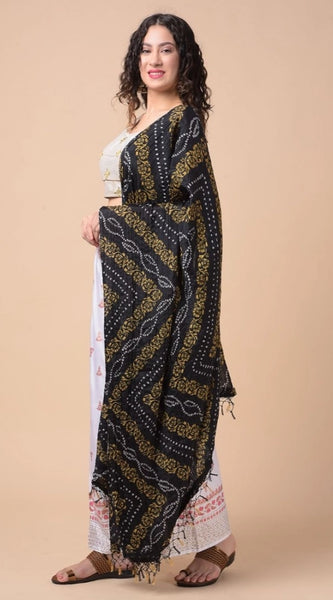 Mayawye Women's Chanderi Printed Dupatta (Multicolor, Length: 2.25 to 2.50 Mtr)