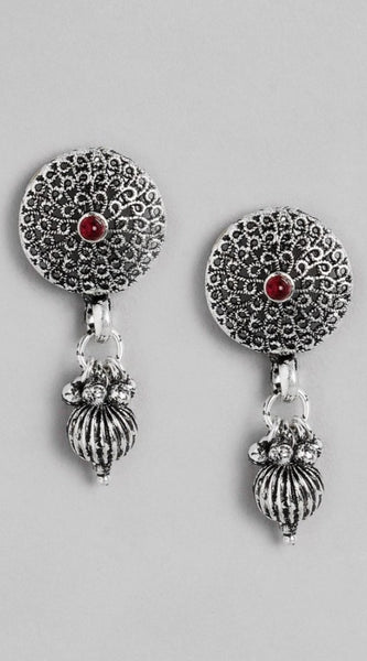Mayawye Women's Rose Gold Plated Alloy Necklace & Earings Set (Silver)