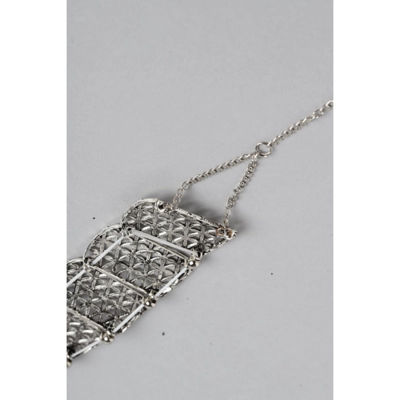 Mayawye Women's Rose Gold Plated Alloy Choker (Silver)