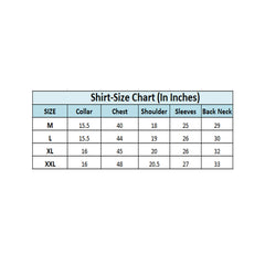Mayawye Men's Cotton Blended Printed Full Sleeve Shirt (White-Red)