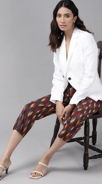 Mayawye Women's Casual Printed Cotton Trouser Pant (MultiColor)
