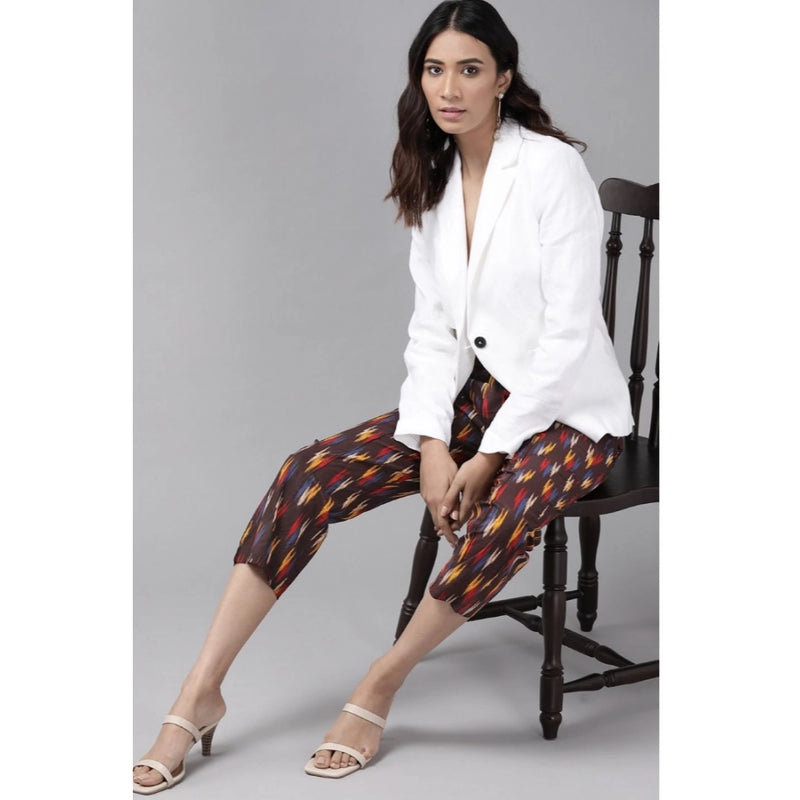 Mayawye Women's Casual Printed Cotton Trouser Pant (MultiColor)