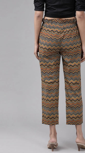 Mayawye Women's Casual Printed Cotton Trouser Pant (MultiColor)