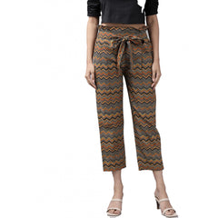 Mayawye Women's Casual Printed Cotton Trouser Pant (MultiColor)