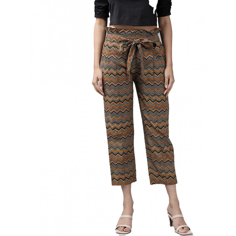 Mayawye Women's Casual Printed Cotton Trouser Pant (MultiColor)