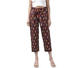 Mayawye Women's Casual Printed Cotton Trouser Pant (MultiColor)
