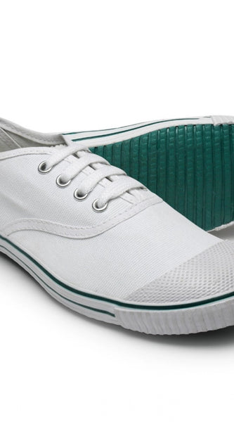 Mayawye Unisex Cotton School Shoe Lace-Up (White)