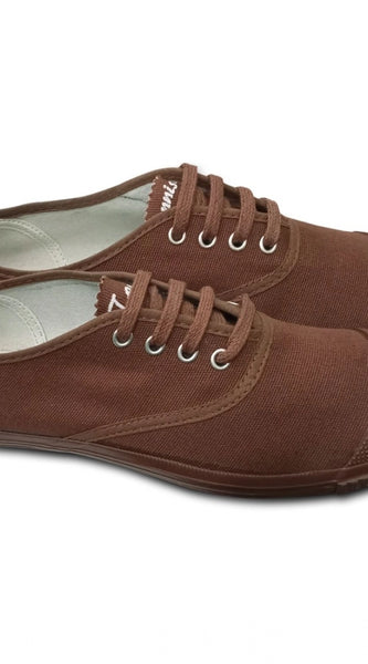 Mayawye Unisex Cotton School Shoe Lace-Up (Brown)