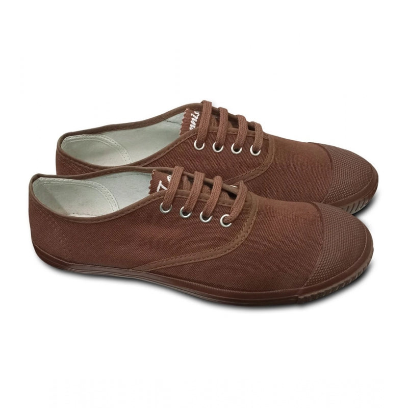 Mayawye Unisex Cotton School Shoe Lace-Up (Brown)
