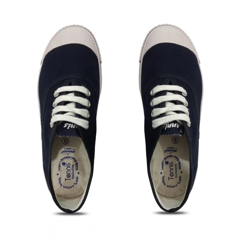 Mayawye Unisex Cotton School Shoe Lace-Up (Navyblue)