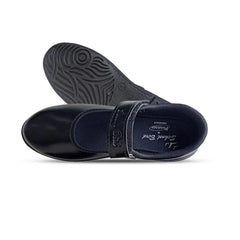 Mayawye Girls Rexine Ox-Ankle Velcro Closure School Shoe (Black)