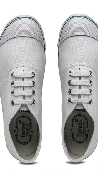 Mayawye Unisex Cotton School Shoe Lace-Up (White)