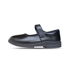 Mayawye Girls Rexine Ox-Ankle Velcro Closure School Shoe (Black)