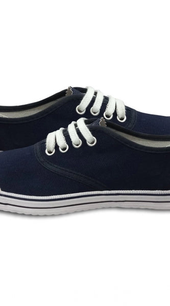 Mayawye Unisex Cotton School Shoe Lace-Up (Navyblue)