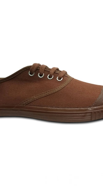Mayawye Unisex Cotton School Shoe Lace-Up (Brown)