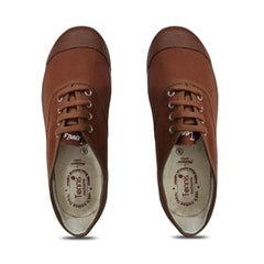 Mayawye Unisex Cotton School Shoe Lace-Up (Brown)