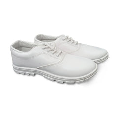 Mayawye Boy's Rexine School Shoe Lace-Up (White)