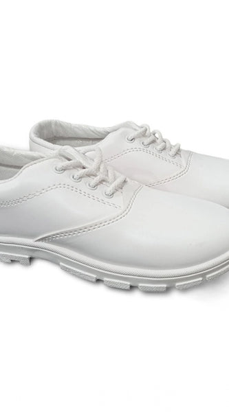 Mayawye Boy's Rexine School Shoe Lace-Up (White)