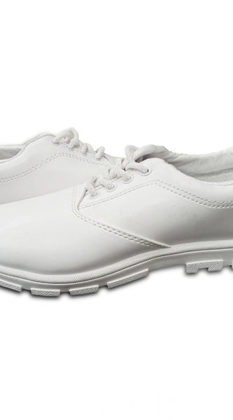 Mayawye Boy's Rexine School Shoe Lace-Up (White)