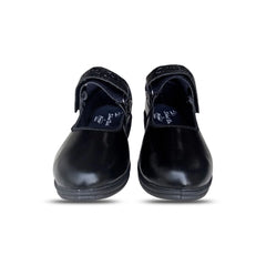 Mayawye Girls Rexine Ox-Ankle Velcro Closure School Shoe (Black)