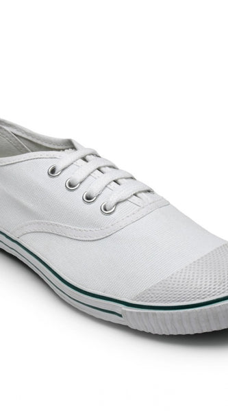 Mayawye Unisex Cotton School Shoe Lace-Up (White)