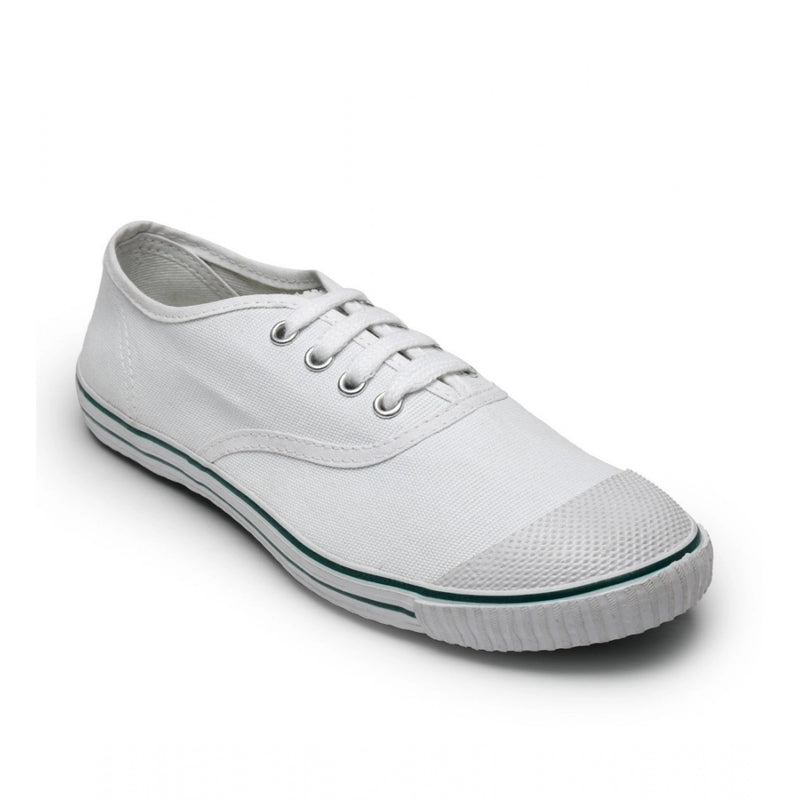 Mayawye Unisex Cotton School Shoe Lace-Up (White)
