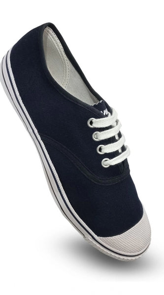 Mayawye Unisex Cotton School Shoe Lace-Up (Navyblue)
