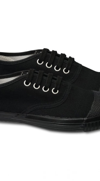 Mayawye Unisex Cotton School Shoe Lace-Up (Black)