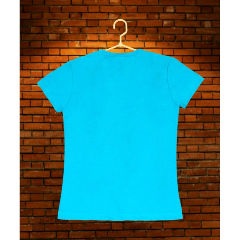 Mayawye Girl's Casual Short Sleeve Pom Pom Balls Cotton T Shirt (Blue)