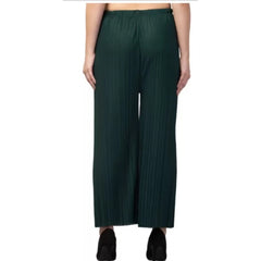 Mayawye Women's Casual Cotton Blend Striped Bottomwear (Blue)