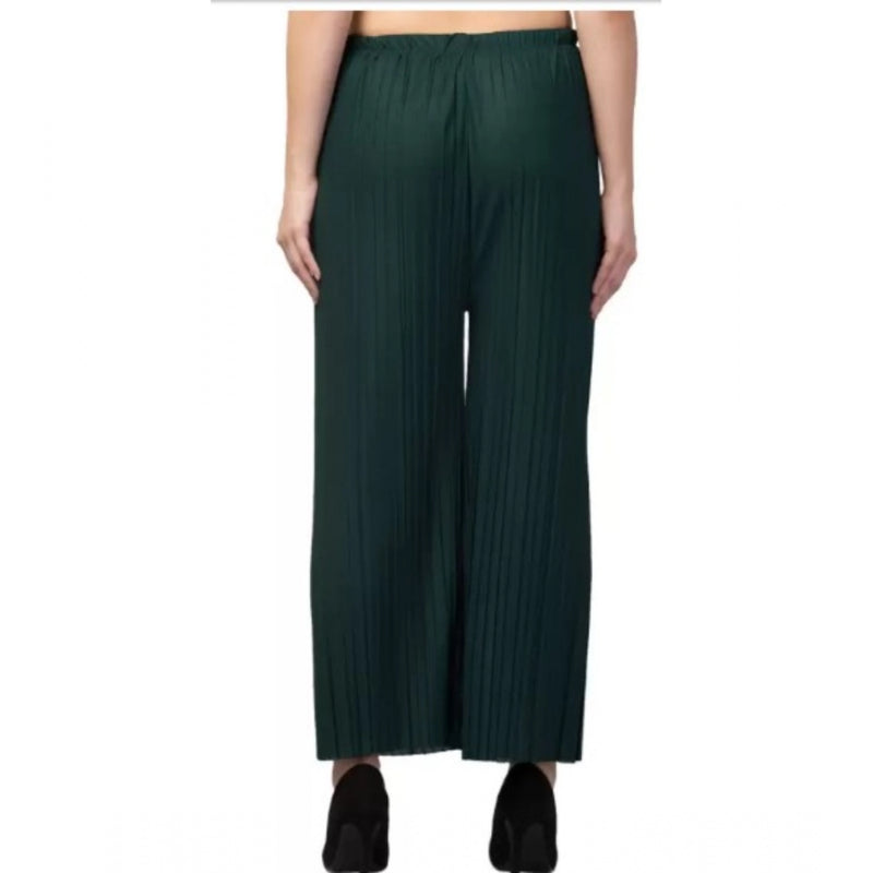 Mayawye Women's Casual Cotton Blend Striped Bottomwear (Blue)