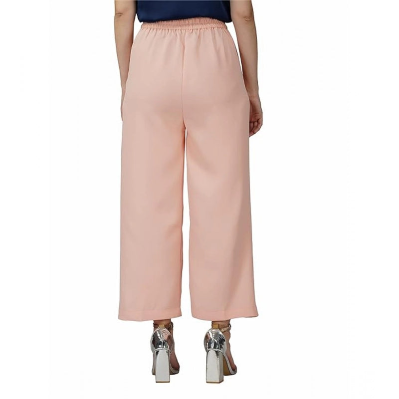 Mayawye Women's Casual Cotton Solid Pants (Pink)
