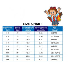 Mayawye Girls Rexine Ox-Ankle Velcro Closure School Shoe (White)