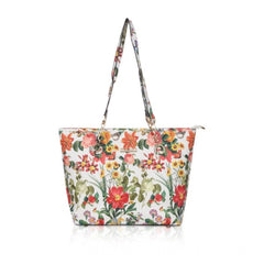 Mayawye Women's Faux Leather Printed Tote Bag (White Orang)