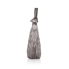 Mayawye Women's Faux Leather Textured Handbag (Silver Grey)